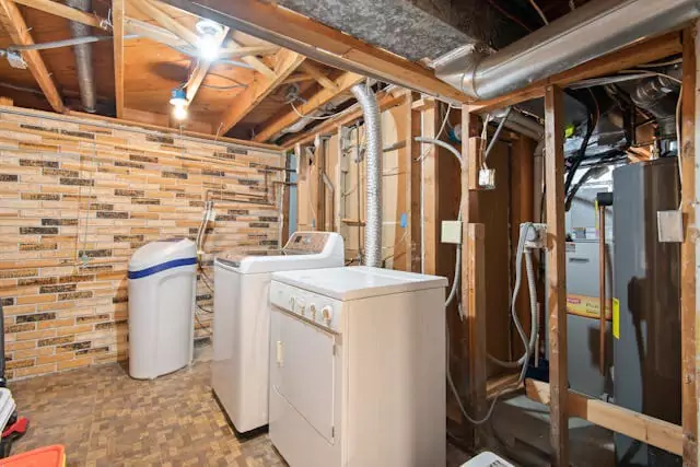 separate washer and dryer at home with the right hookups